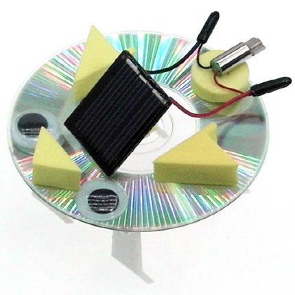 미니 CD로 만드는 태양광 진동로봇 1인. 온핸드20