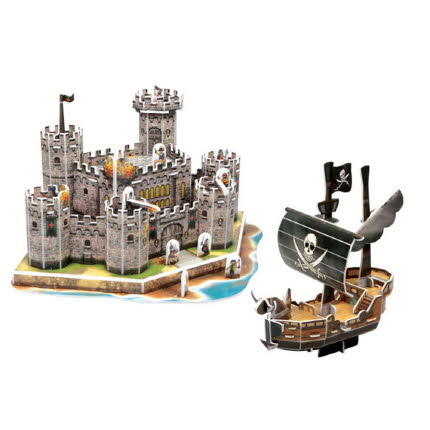 3D퍼즐 해적선과 중세의 성 만들기 온핸드33